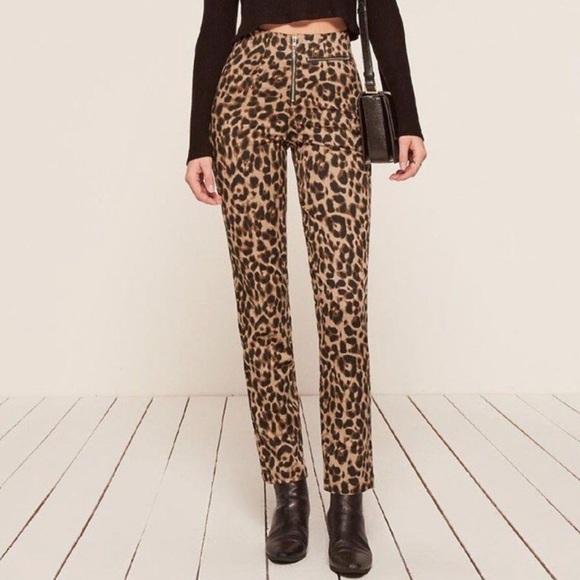 reformation leopard pants